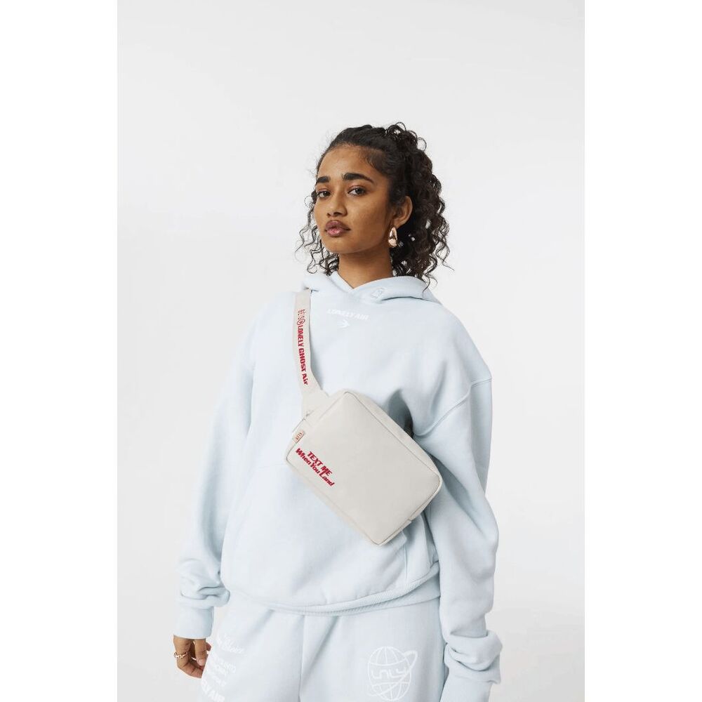 NWT Beis x Lonely Ghost Belt Bag Crossbody in Ghost White